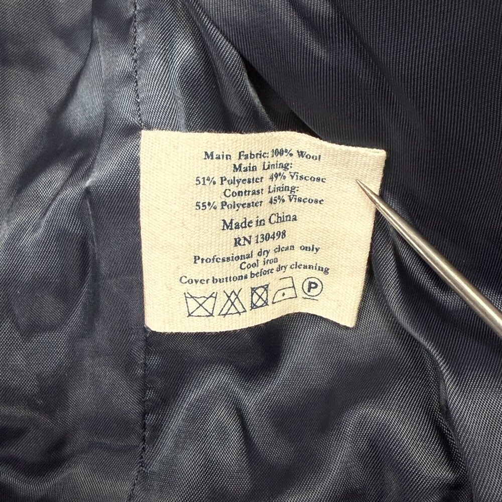 Jack Wills Tailored Blazer Herringbone Gray Wool Three Button Front Size 6 - Picture 12 of 12